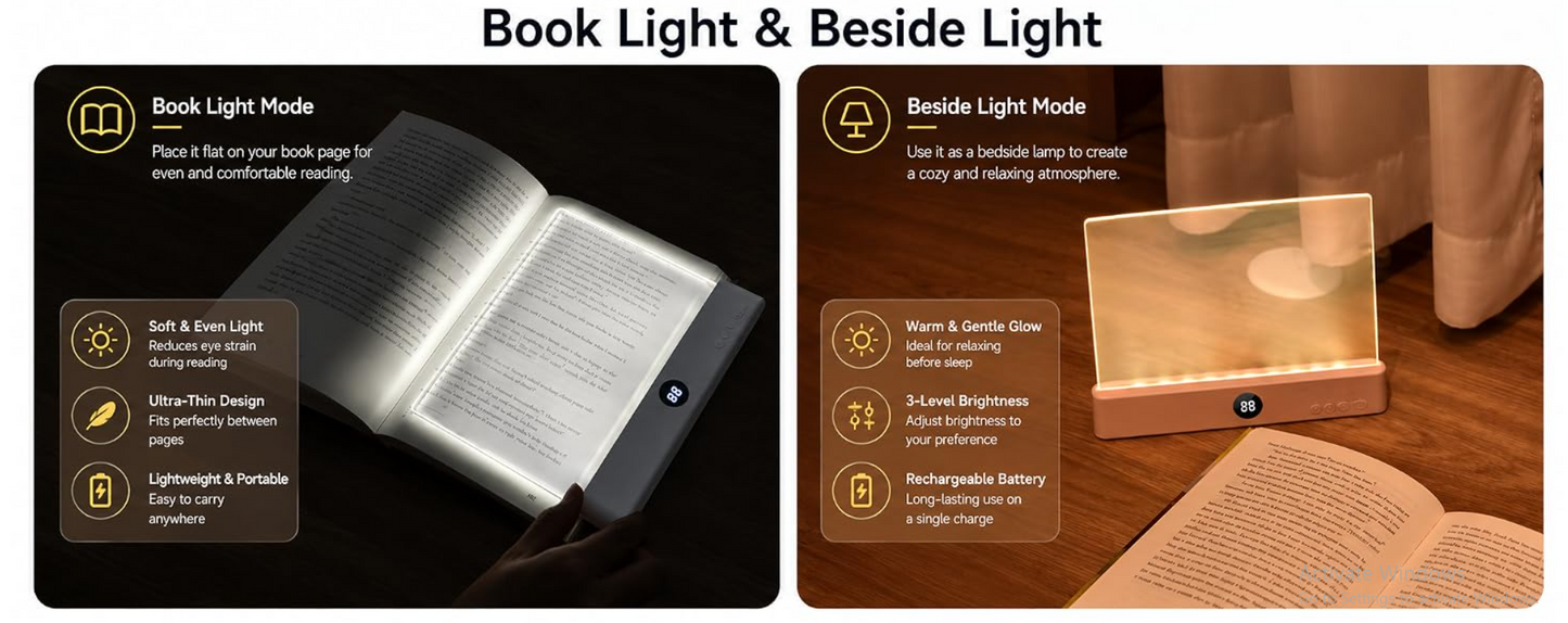 Flat Book Light